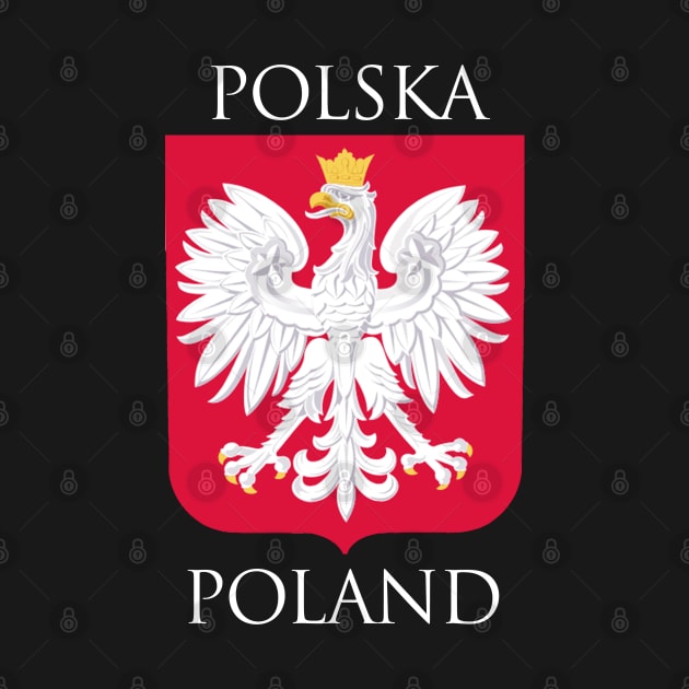 Vintage Style Poland Polish Eagle Flag by Yuri's art