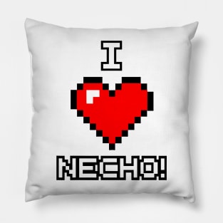 I Love Necho System 8 Bit Heart Pillow