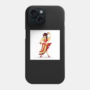 Latina beautiful girl dancing with maracas Phone Case