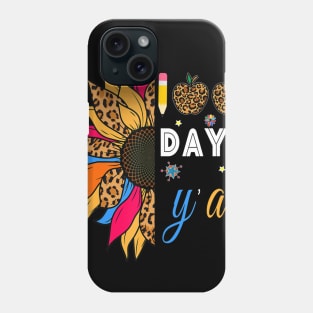 100th days y'all Virtual 100th Day of School sunflower kids Phone Case