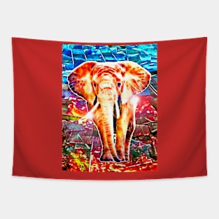 Elephant in Colors Tapestry