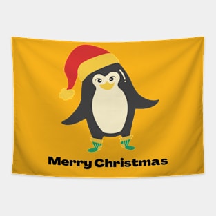 Merry Christmas - Penguin Tapestry