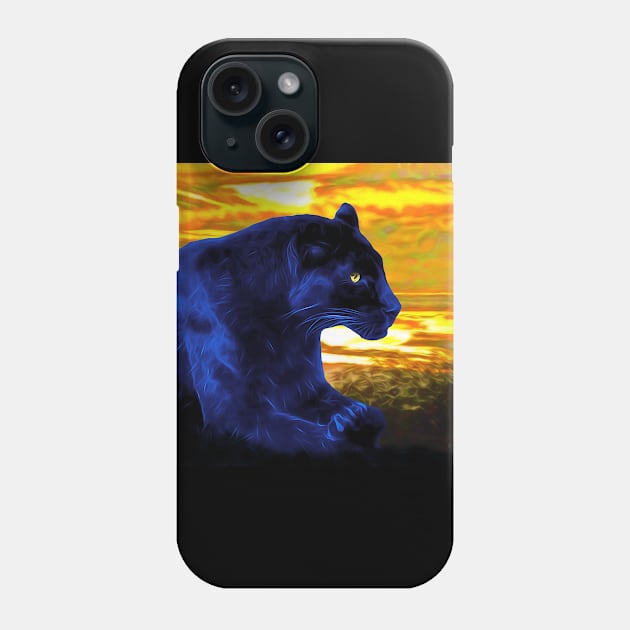 Black panther Phone Case by Guardi