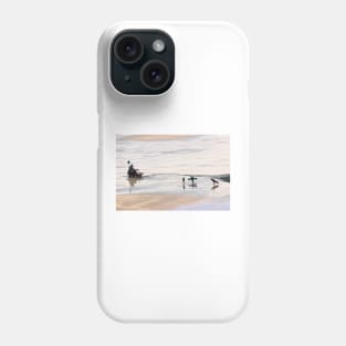 Surfers on woolacombe beach Phone Case