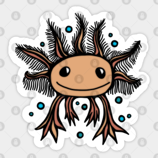 Cute Baby Axolotl Axolotl Sticker Teepublic