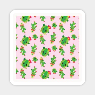 Kawaii Cactus Neck Gaiter Flowering Cactus Neck Gator Magnet