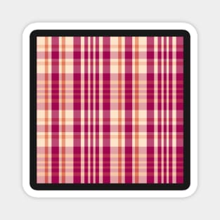 Summer Aesthetic Sorcha 2 Hand Drawn Textured Plaid Pattern Magnet