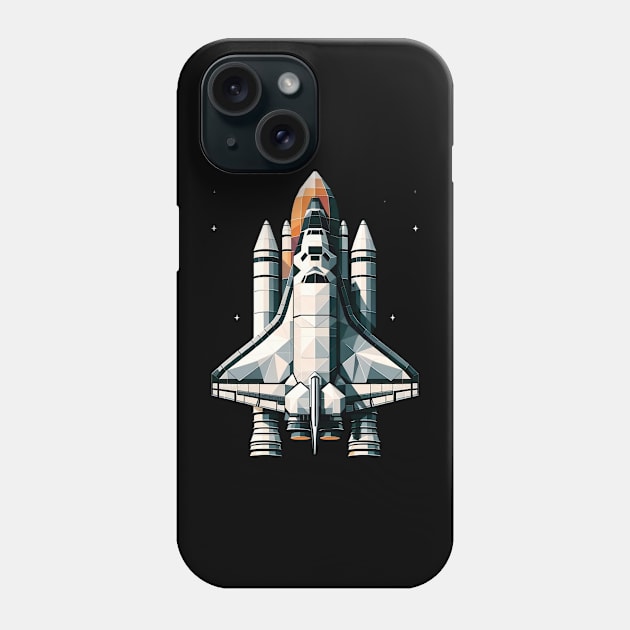 Geometric Orbiter | Space Shuttle Design Tee | Astronautics Phone Case by Graphic Wonders Emporium