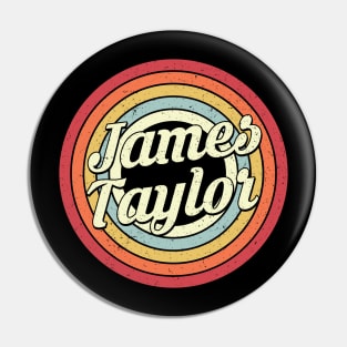 James Proud Name Retro Rainbow Tribute Pin