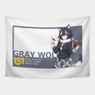 gray wolf mug Tapestry