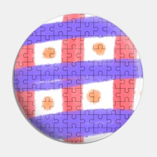 Pink purple puzzle pattern watercolor Pin