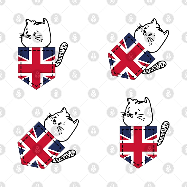 Patriotic Pocket Pussy - Cat Lover -  British Patriot by PosterpartyCo