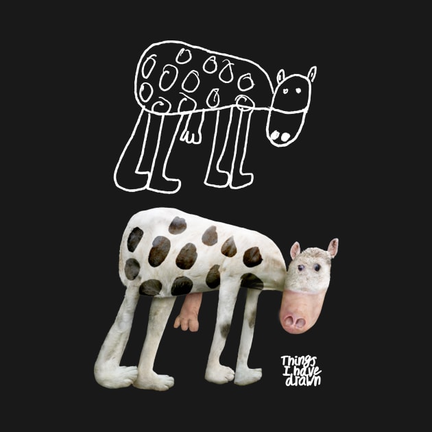 Cows Drawn and Real / White Outline by Things I Have Drawn