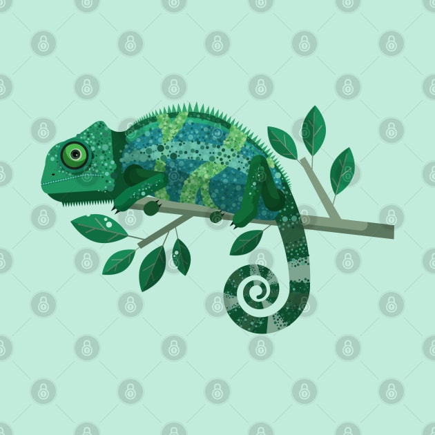 Funny Chameleon by Happy Art Designs