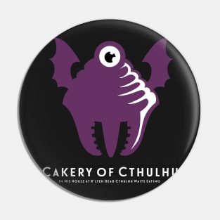 Cakery of Cthulhu - Purple on Black Pin