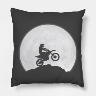 Motorcyclist and the Moon Pillow