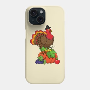 Cute Turkey with Harvest Thanksgiving Phone Case