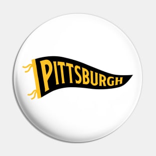 Pittsburgh Pennant - White Pin