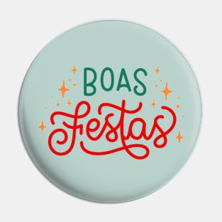 Boas Festas Family and Friends Pin