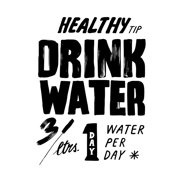 healthy tips drink water by dotdotdotstudio