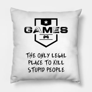 GAMES are FASCINATING ☢ Epic and Priceless Gaming Quote Pillow