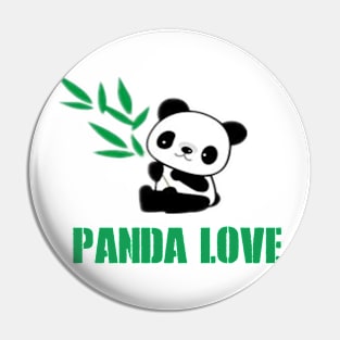 Panda Love - Green Bamboo Pin