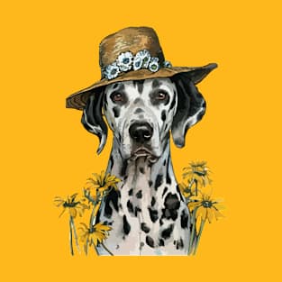 Dogs in Hats. Dalmatians T-Shirt