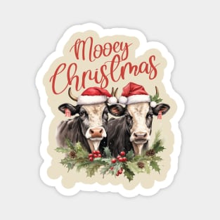 Moo Christmas cows Magnet