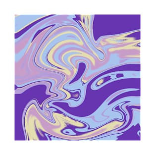 Trippy Purple Yellow Blue and Pink Swirls T-Shirt