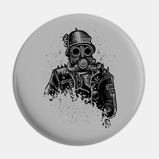 Retro Futurism Steampunk Adventure Soldier 3 Pin