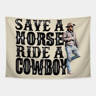 save ride cowboy Tapestry