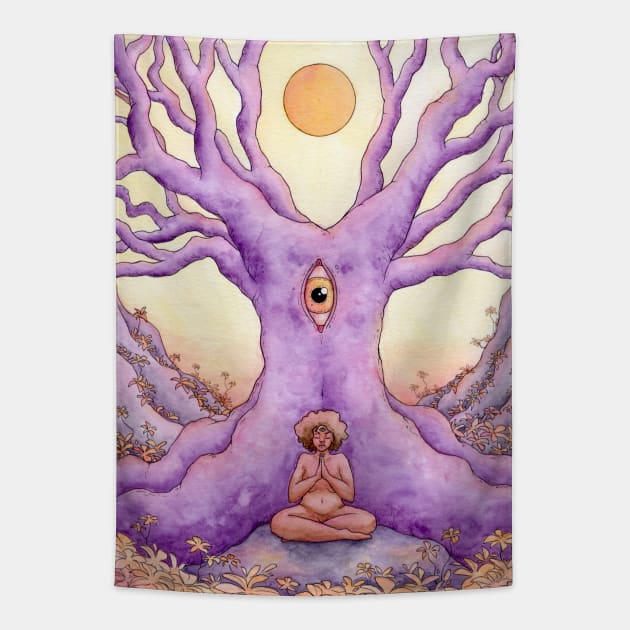 Meditation Tree Tapestry by Serpent's Sun