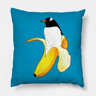 Funny Banana Penguin Pillow