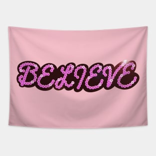 Believe Sequin Design Tapestry