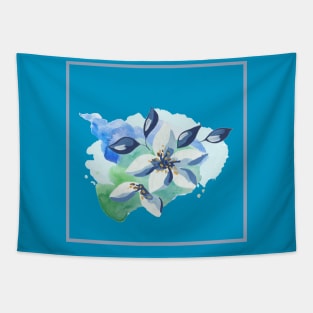 Flower with watercolor background Tapestry