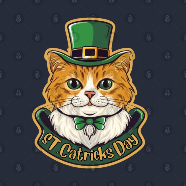 St Catricks Day Cat Pun Funny St Patricks Day by Illustradise