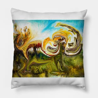 elephant in the jungle Pillow