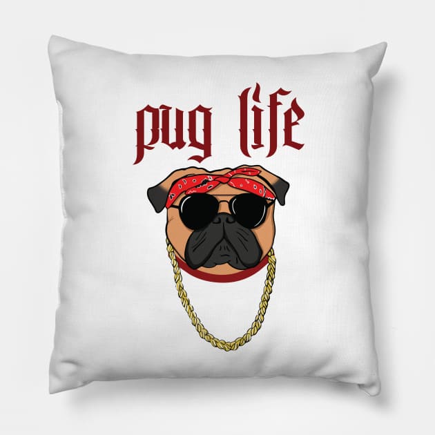 Pug Life Pillow by Issacart