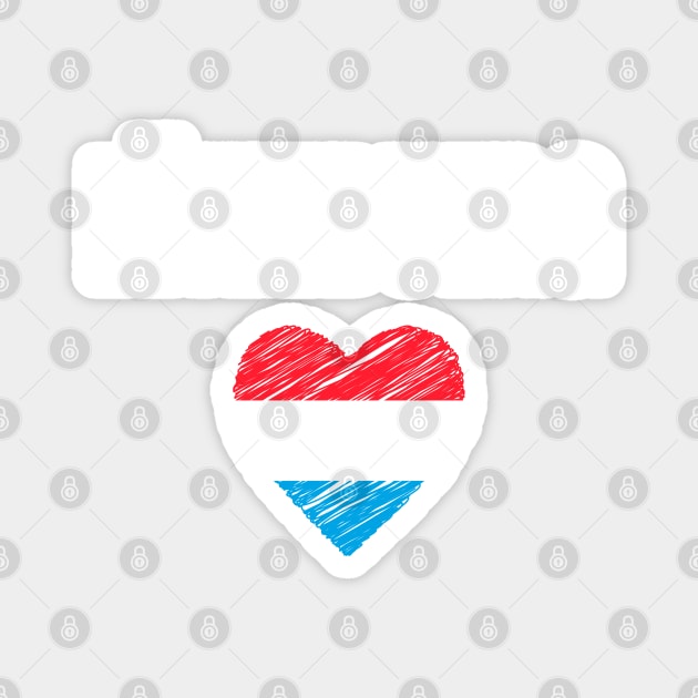 Luxembourg flag, Luxembourg heart Magnet by eka123