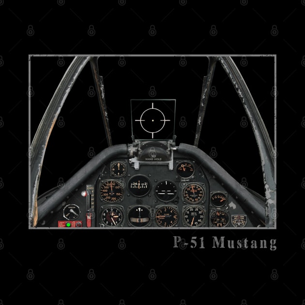 Cockpit Instruments P-51 fighter aircraft WW2 by Jose Luiz Filho