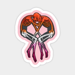 Lesbian Flag Skeleton Love Magnet