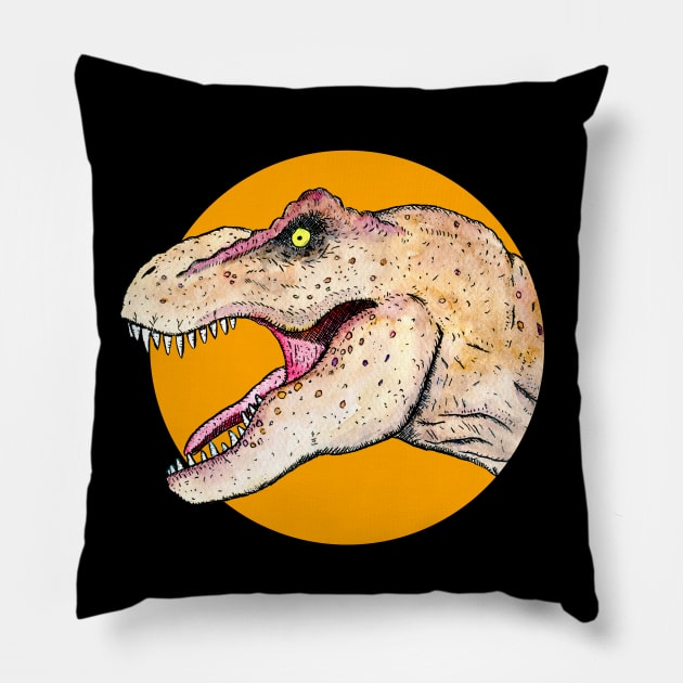 T-Rex - King of the Dinosaurs Pillow by sbsiceland