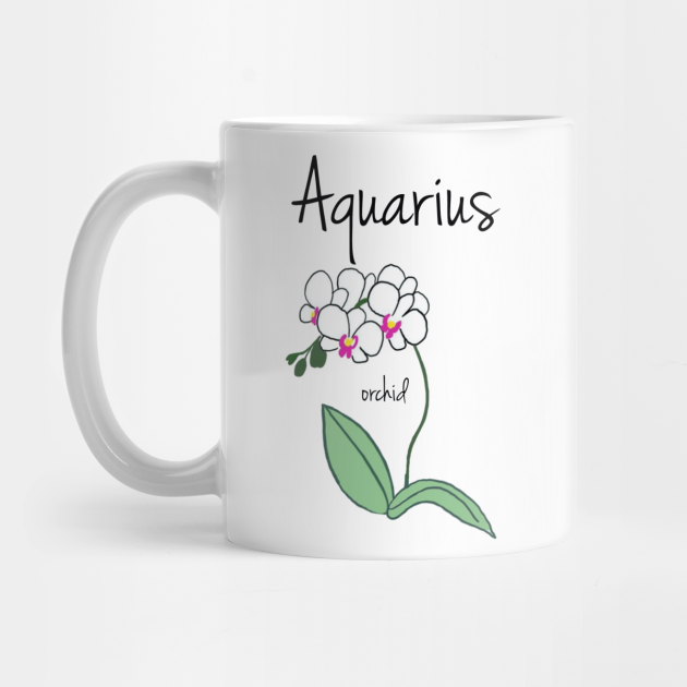 Aquarius Zodiac Sign Horoscope Flower Art Zodiac Signs Mug Teepublic