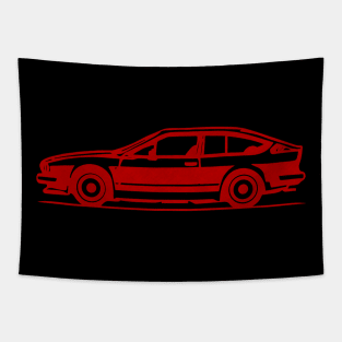 Alfa romeo gtv6 red sport classic car Tapestry