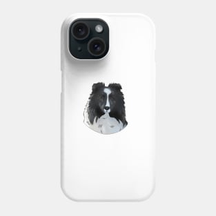 Black and White Sheltie Phone Case