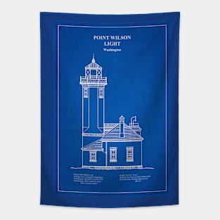 Point Wilson Light Lighthouse - Washington - AD Tapestry