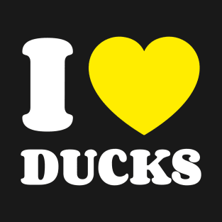 I Love Ducks Heart Love T-Shirt