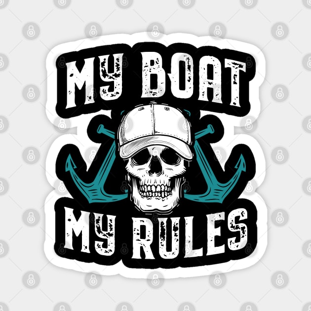 My Boat My Rules - Skipper Captain Magnet by Streetwear KKS