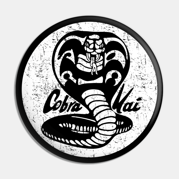 Cobra Kai White Circle Pin by Barn Shirt USA