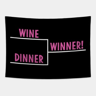 Wine Vs Dinner Tapestry